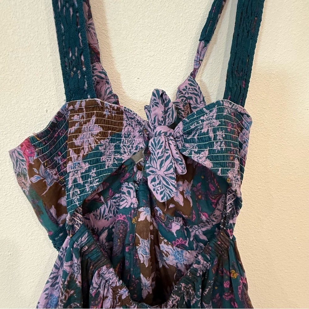 NWOT Free People Bali-Oletta Romper In Lupine Combo Size Large - Picture 8 of 14